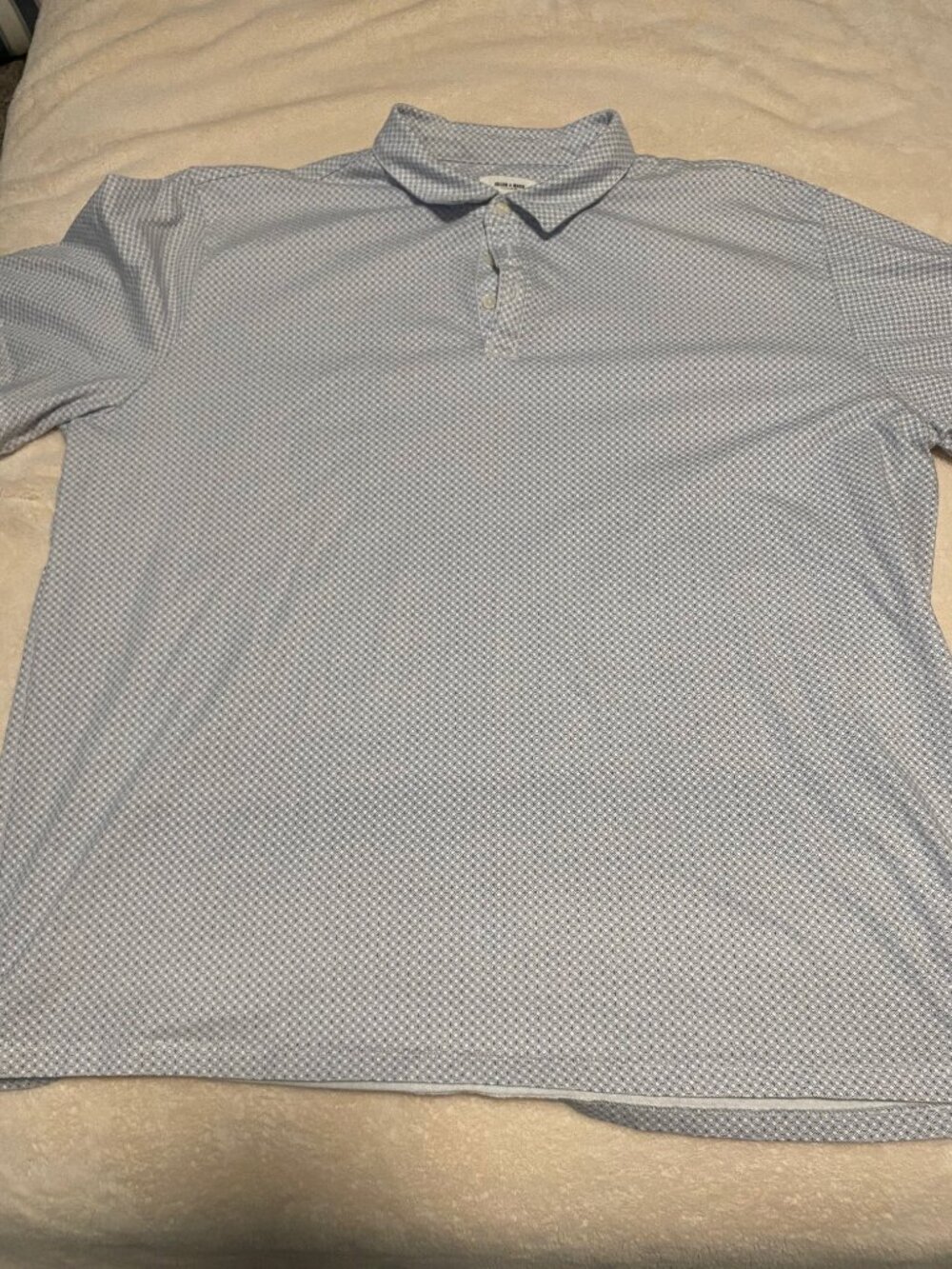 Julian & Mark Blue Geometric Polo Shirt XXL
